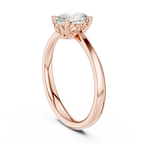 18K Yellow Gold Oval Brilliant Diamond Handcrafted Engagement Ring