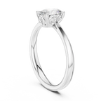 18K Yellow Gold Oval Brilliant Diamond Handcrafted Engagement Ring