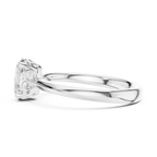 18K Yellow Gold Oval Brilliant Diamond Handcrafted Engagement Ring