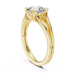 14K White Gold Cushion Cut Split-Shank Solitaire Engagement Ring