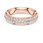 10K White Gold Round Brilliant Diamond Wedding Pave Band