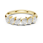 18K White Gold Five-Stone Pear Cut Diamond Wedding Band