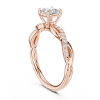 Princess Cut Diamond Twisted Infinity Engagement Ring in 14k White Gold