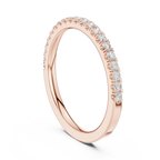 Moissanite Diamond Pavé Anniversary Wedding Band in 14k Yellow Gold