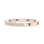 Moissanite Diamond Pavé Anniversary Wedding Band in 14k Yellow Gold