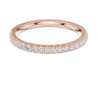 Moissanite Diamond Pavé Anniversary Wedding Band in 14k Yellow Gold