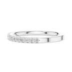 Moissanite Diamond Pavé Anniversary Wedding Band in 14k Yellow Gold