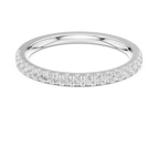 Moissanite Diamond Pavé Anniversary Wedding Band in 14k Yellow Gold