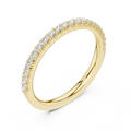 Moissanite Diamond Pavé Anniversary Wedding Band in 14k Yellow Gold