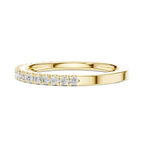 Moissanite Diamond Pavé Anniversary Wedding Band in 14k Yellow Gold