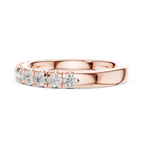 Round Lab Grown Diamond Pavé Wedding Band in 14k White Gold