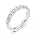 Round Lab Grown Diamond Pavé Wedding Band in 14k White Gold