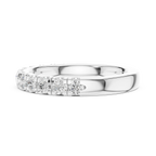 Round Lab Grown Diamond Pavé Wedding Band in 14k White Gold