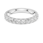 Round Lab Grown Diamond Pavé Wedding Band in 14k White Gold