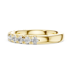 Round Lab Grown Diamond Pavé Wedding Band in 14k White Gold