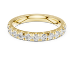 Round Lab Grown Diamond Pavé Wedding Band in 14k White Gold