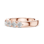 14K White Gold Shared-Prong Round Lab Grown Diamond Band
