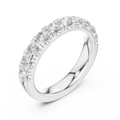 14K White Gold Shared-Prong Round Lab Grown Diamond Band