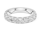 14K White Gold Shared-Prong Round Lab Grown Diamond Band