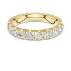 14K White Gold Shared-Prong Round Lab Grown Diamond Band