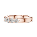 Round Diamond Shared Prong Wedding Band in 10k Yellow Gold