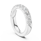 Round Diamond Shared Prong Wedding Band in 10k Yellow Gold
