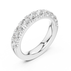 Round Diamond Shared Prong Wedding Band in 10k Yellow Gold