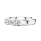 Round Diamond Shared Prong Wedding Band in 10k Yellow Gold