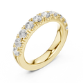 Round Diamond Shared Prong Wedding Band in 10k Yellow Gold