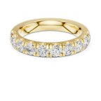 Round Diamond Shared Prong Wedding Band in 10k Yellow Gold