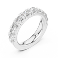 14k White Gold Round Lab Grown Diamond Shared Prong Wedding Band