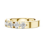 14k White Gold Round Lab Grown Diamond Shared Prong Wedding Band