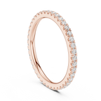 Round Cut Lab Grown Diamond Full Eternity Band in 18K White Gold