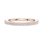 Round Cut Lab Grown Diamond Full Eternity Band in 18K White Gold