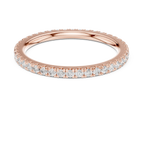 Round Cut Lab Grown Diamond Full Eternity Band in 18K White Gold