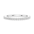 Round Cut Lab Grown Diamond Full Eternity Band in 18K White Gold
