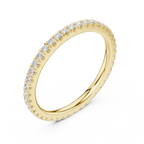 Round Cut Lab Grown Diamond Full Eternity Band in 18K White Gold