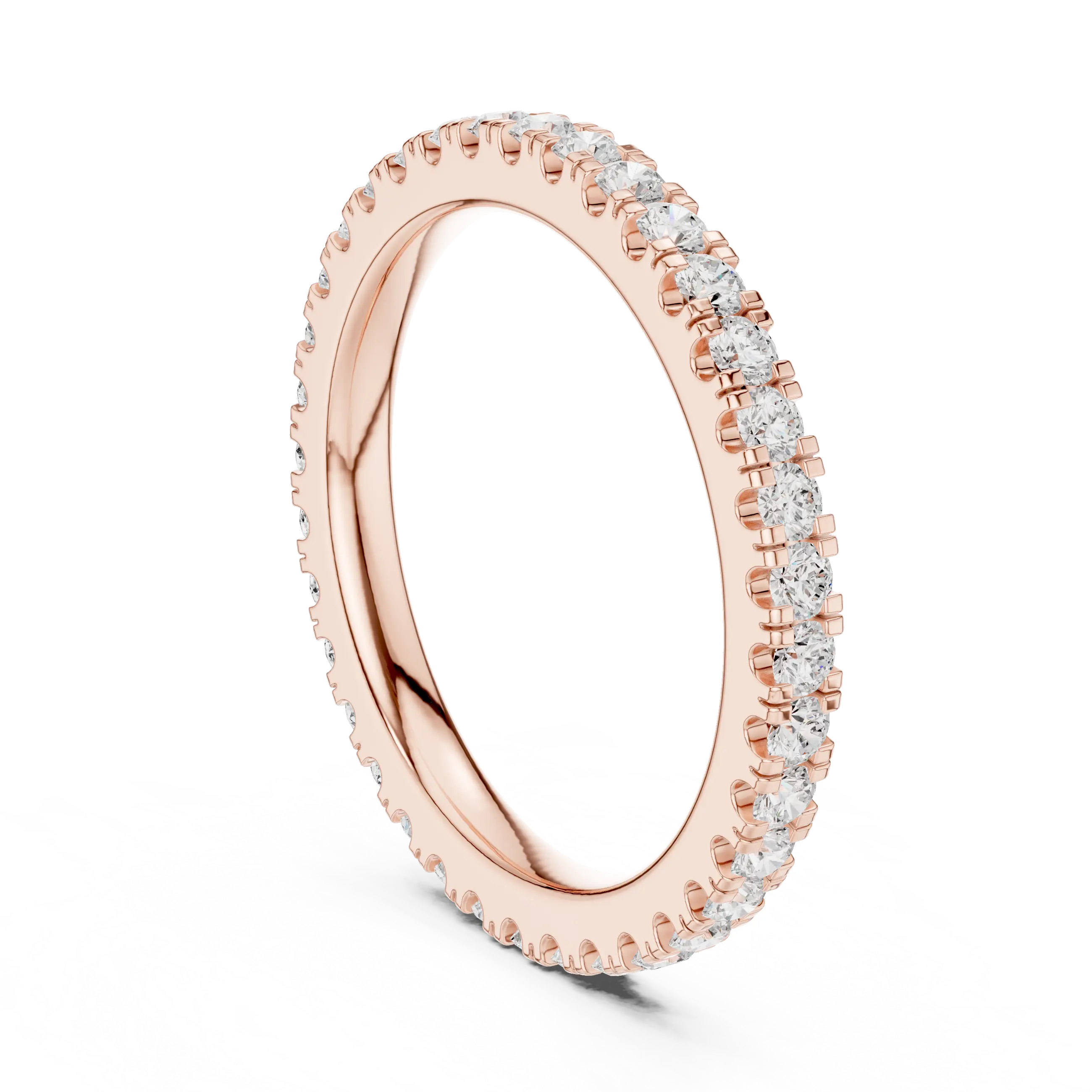 Classic Moissanite Micro-Pave Eternity Band in 14K Yellow Gold