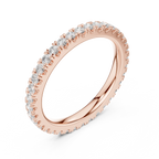 Classic Moissanite Micro-Pave Eternity Band in 14K Yellow Gold