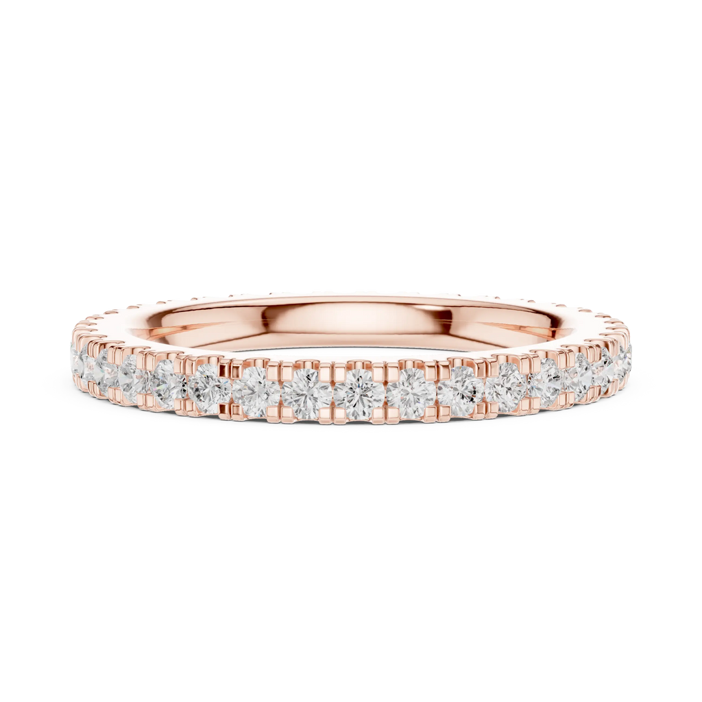 Classic Moissanite Micro-Pave Eternity Band in 14K Yellow Gold