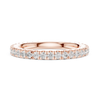 Classic Moissanite Micro-Pave Eternity Band in 14K Yellow Gold