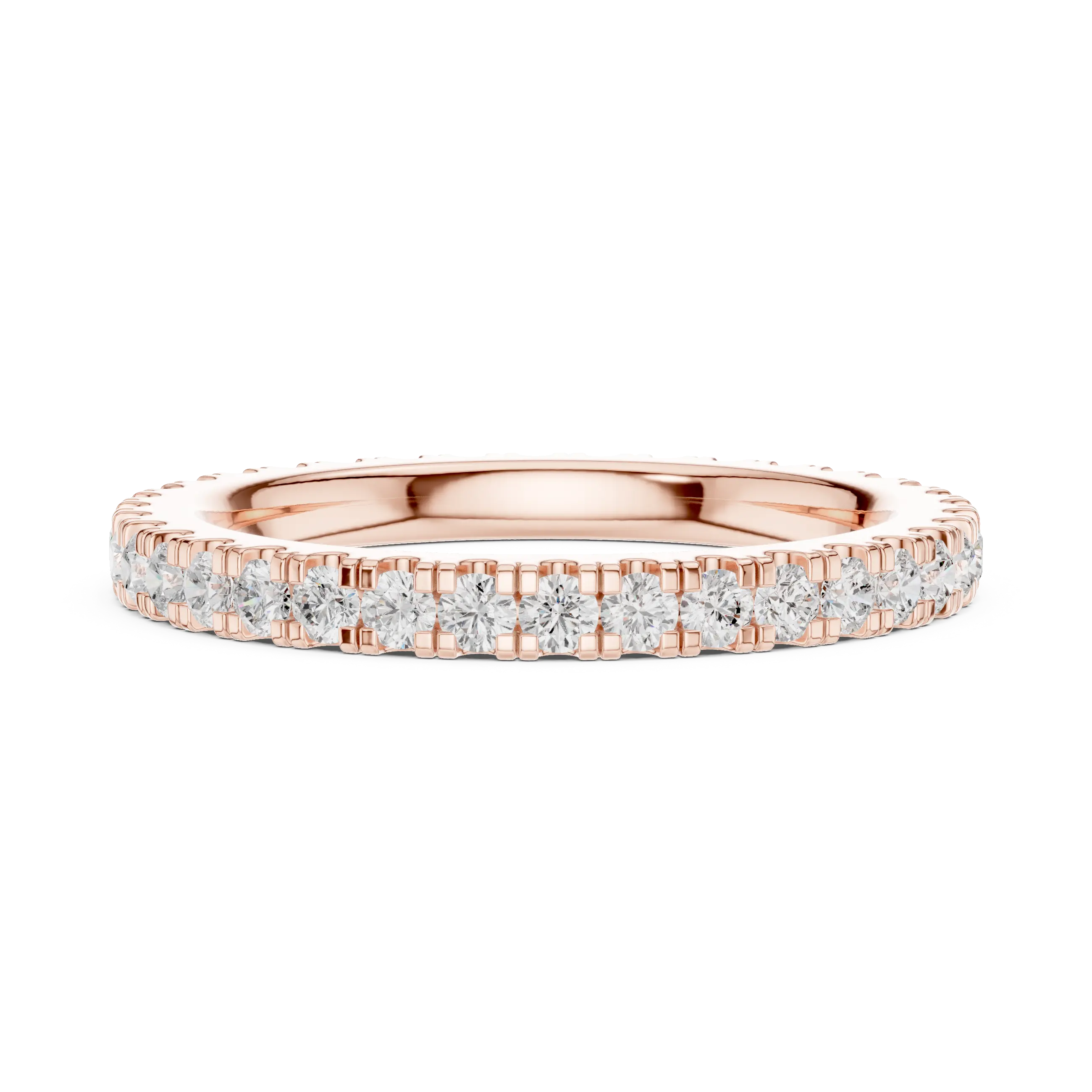 Classic Moissanite Micro-Pave Eternity Band in 14K Yellow Gold