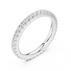 Classic Moissanite Micro-Pave Eternity Band in 14K Yellow Gold