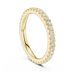 Classic Moissanite Micro-Pave Eternity Band in 14K Yellow Gold