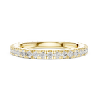 Classic Moissanite Micro-Pave Eternity Band in 14K Yellow Gold