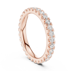 Shared-Prong Moissanite Eternity Band in 10K White Gold