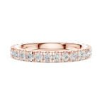 Shared-Prong Moissanite Eternity Band in 10K White Gold