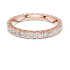 Shared-Prong Moissanite Eternity Band in 10K White Gold