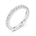 Shared-Prong Moissanite Eternity Band in 10K White Gold