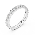Shared-Prong Moissanite Eternity Band in 10K White Gold